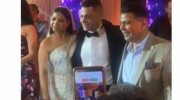 إسلام إبراهيم وميرهان حسين في حفل زفاف ابنة الفنانة بدرية طلبة